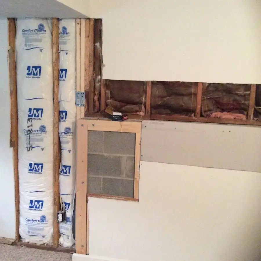 Wall insulation replacement during Contents Cleaning & Restoration in Franklin Lakes